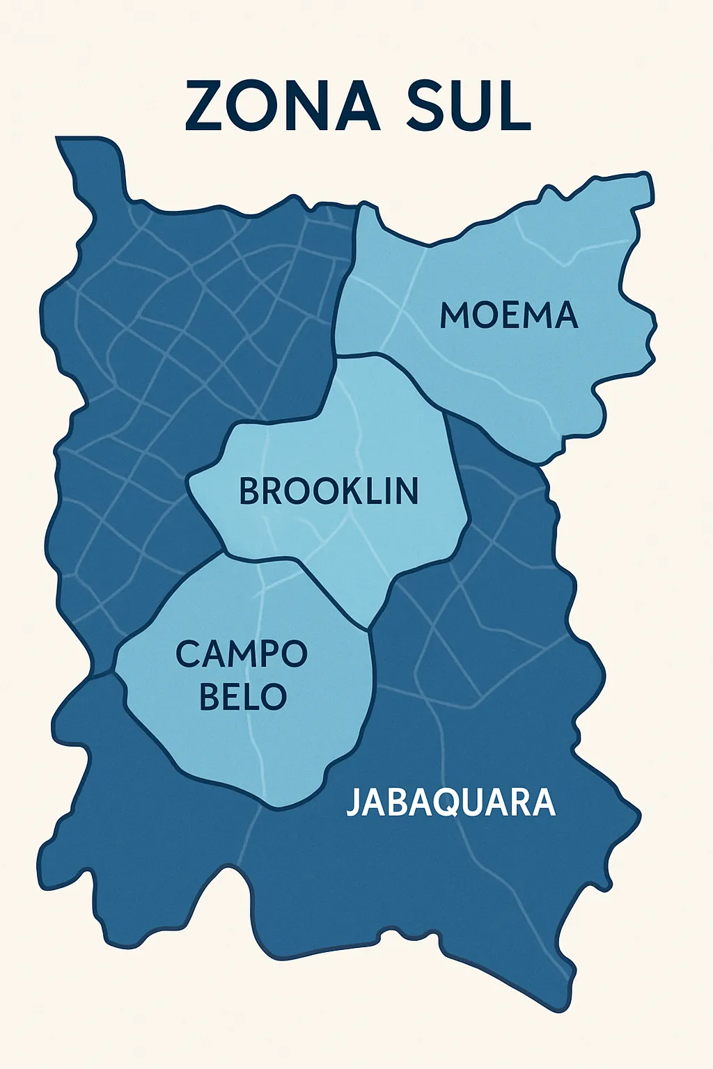 Mapa da Zona Sul de São Paulo - Área de atendimento da Desentupidora O Maestro