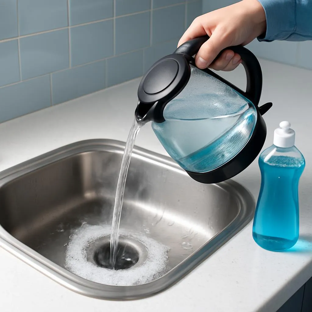 Método água quente e detergente